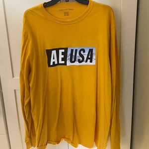 Yellow American Eagle men’s long sleeve shirt.